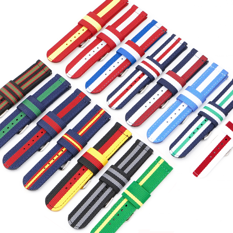 Canvas Strap Watch - Naylon saat kayışı 20mm 22mm hızlı