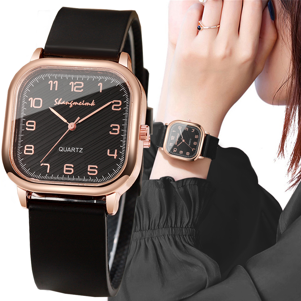 Silicone Band Women - Moda Kare Kadın Saatler Rahat Silikon