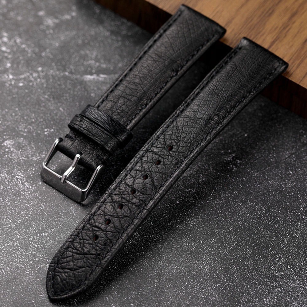 Suede Strap Watch - El yapımı Güney Afrika Devekuşu Deri