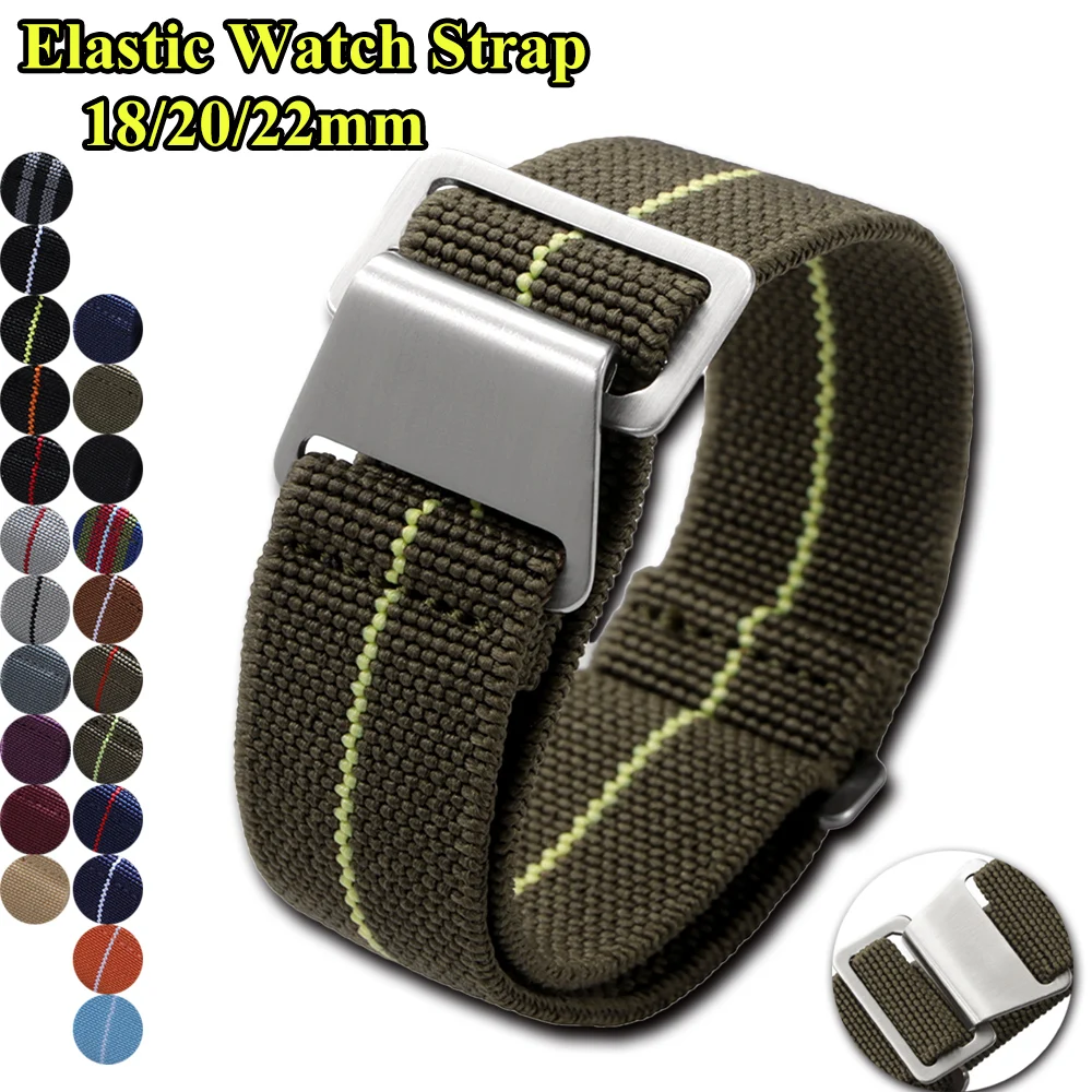 Parachute Strap Elastic - Elastik saat kayışı 18mm 20mm 22mm
