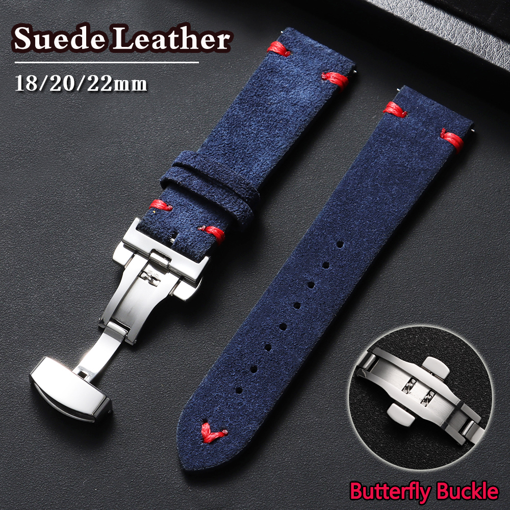 Suede Strap Watch - Süet Deri Saat Kayışı 18mm 20mm
