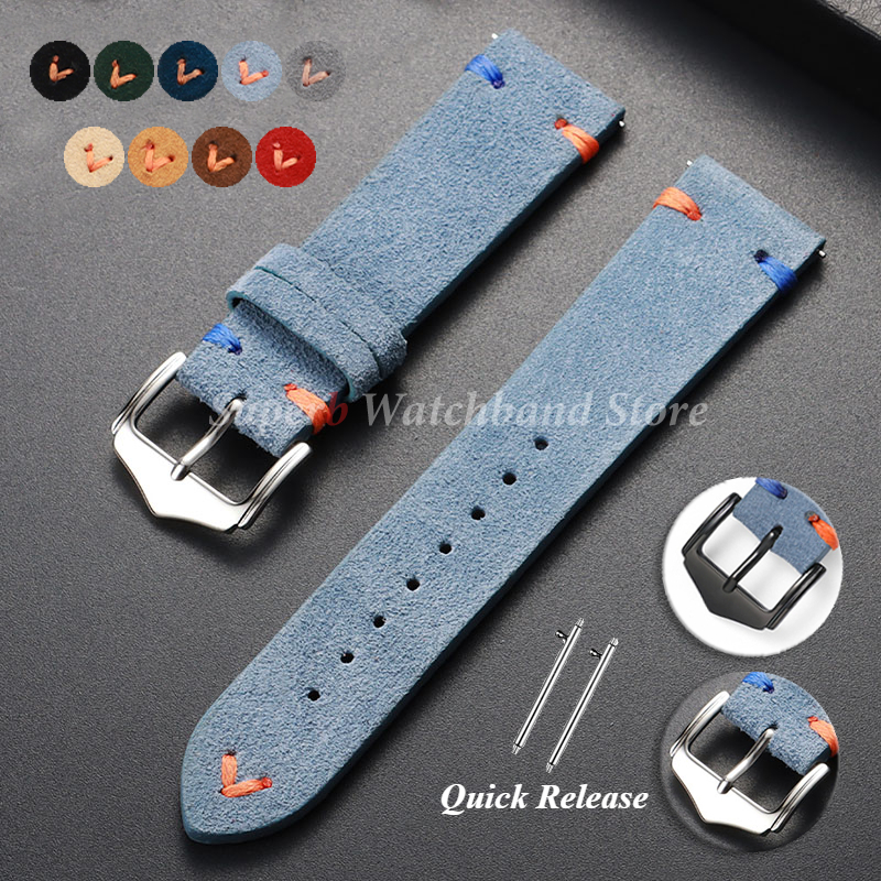 Suede Strap Watch - Süet Deri saat kayışı 18mm 20mm