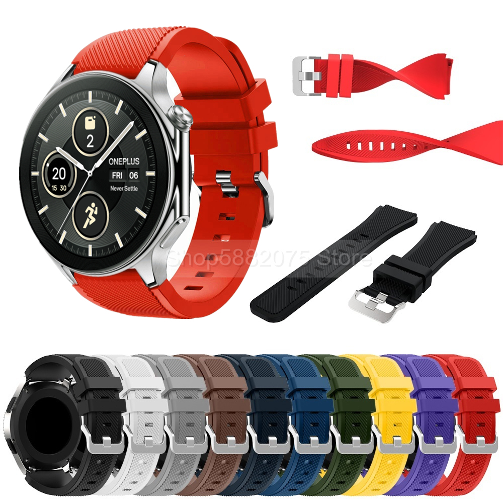 Silicone Watch Band 22Mm - OPPO için 22mm silikon kayış izle