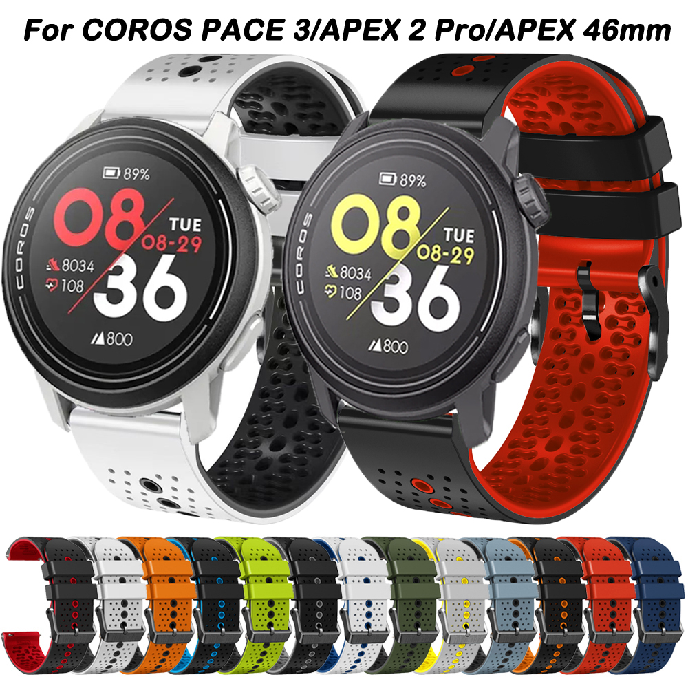 Silicone Watch Band 22Mm - COROS PACE 3 için 22mm silikon