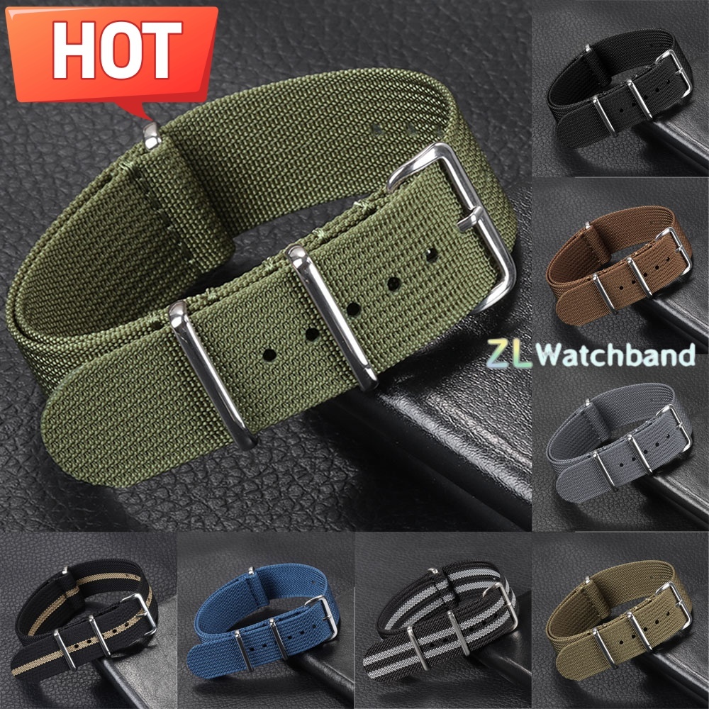 Nato Strap Nylon - Yeni nervürlü naylon kordonlu saat 18mm