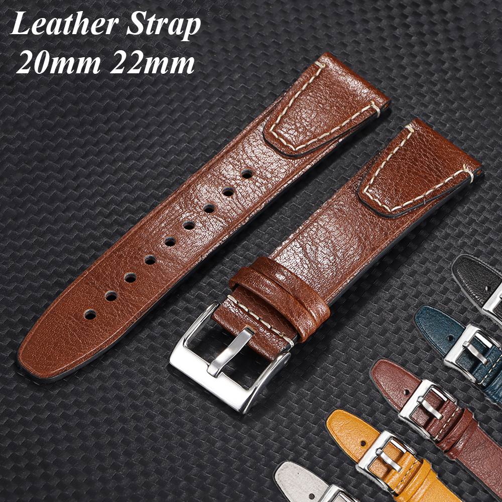 Suede Strap Watch - Vintage 20mm 22mm Yağ Balmumu Deri