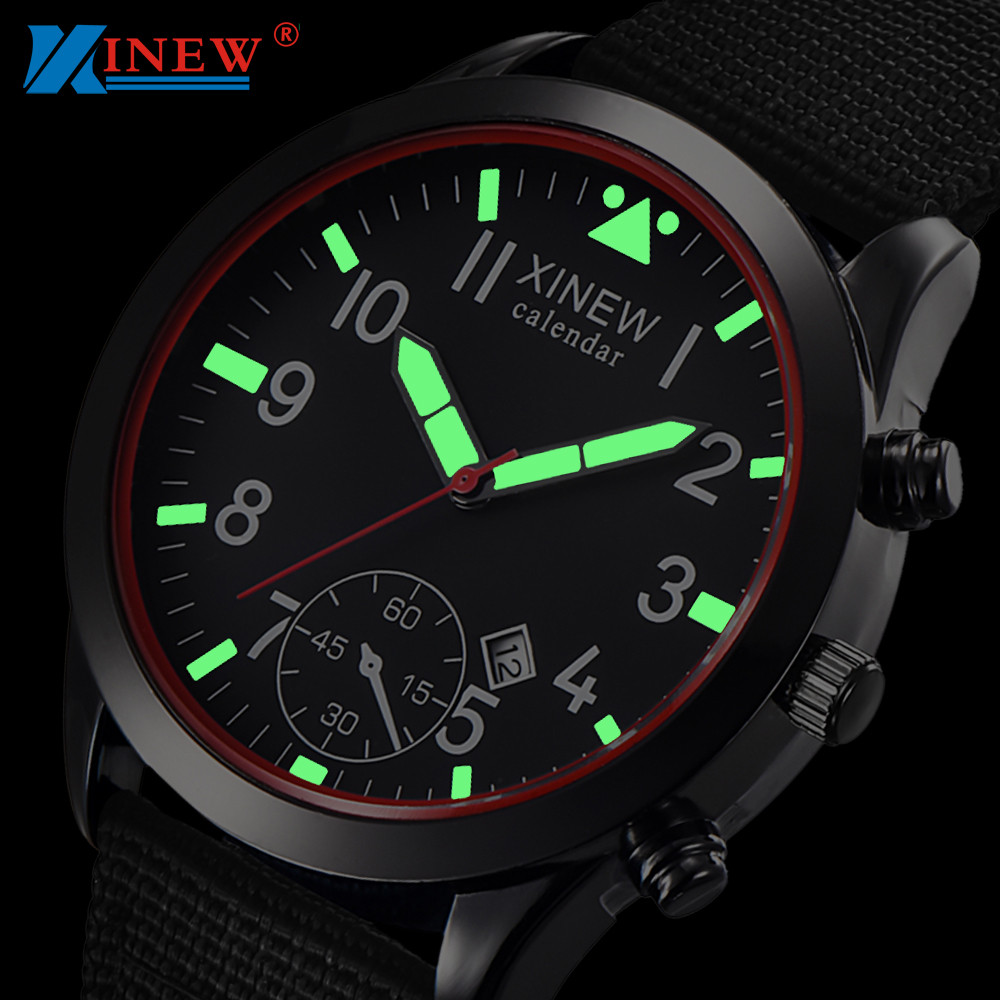 Canvas Strap Watch - 2020 XINEW saatler erkekler moda Glow