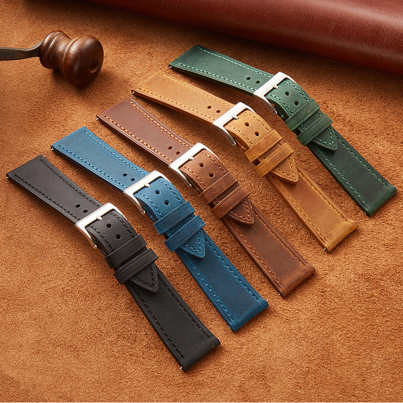 Suede Strap Watch - Vintage saat kayışı hızlı bırakma 18mm