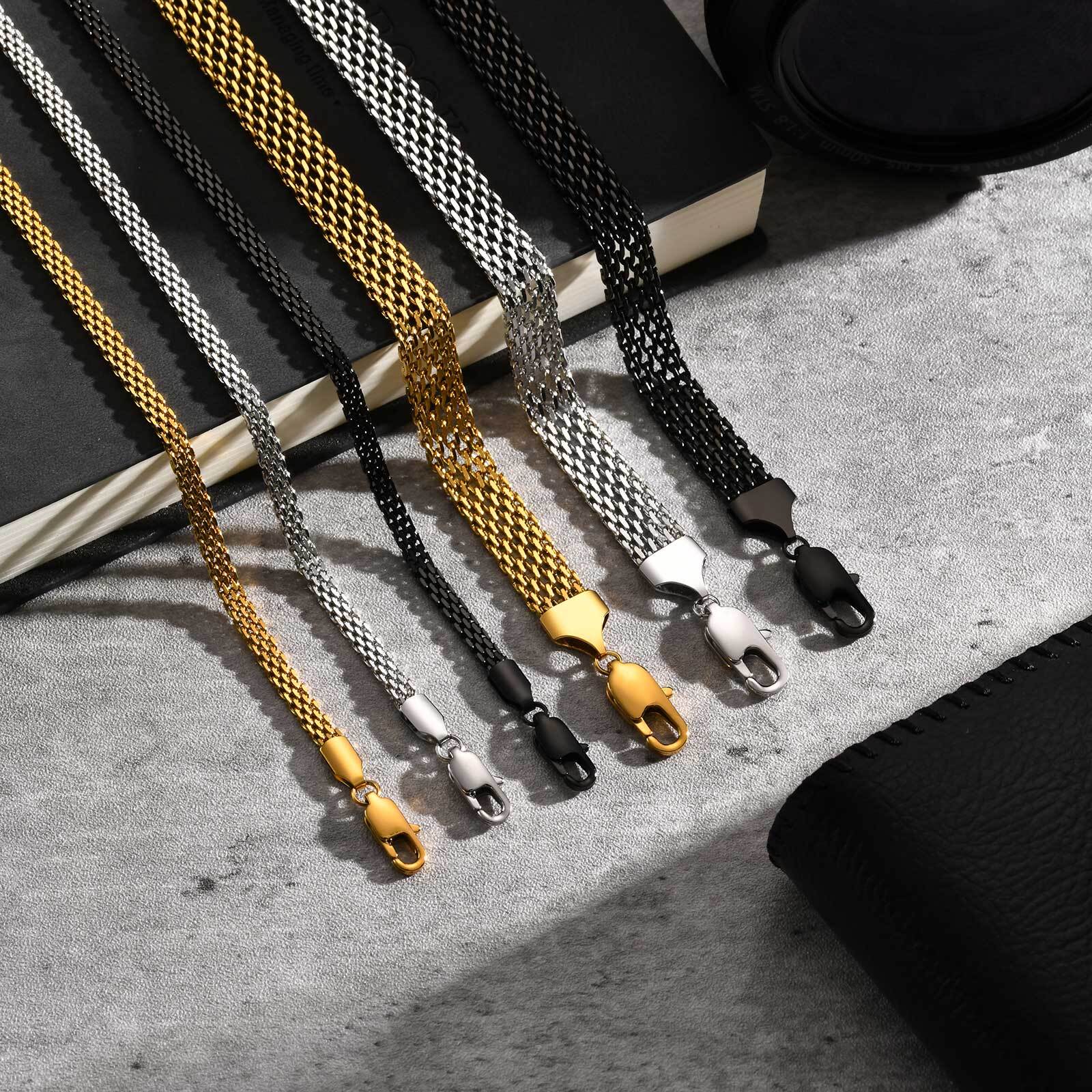 Mesh Strap Metal - Erkekler Boys için 3/8mm Örgü Kayış