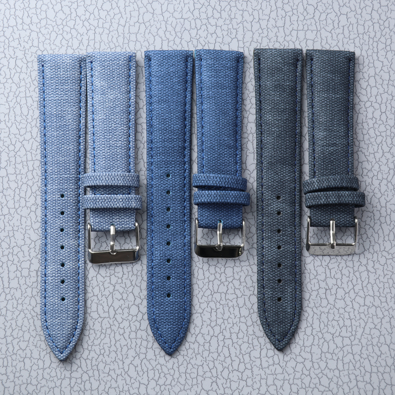 Canvas Strap Watch - Denim deri kayış 10mm 12mm 14mm