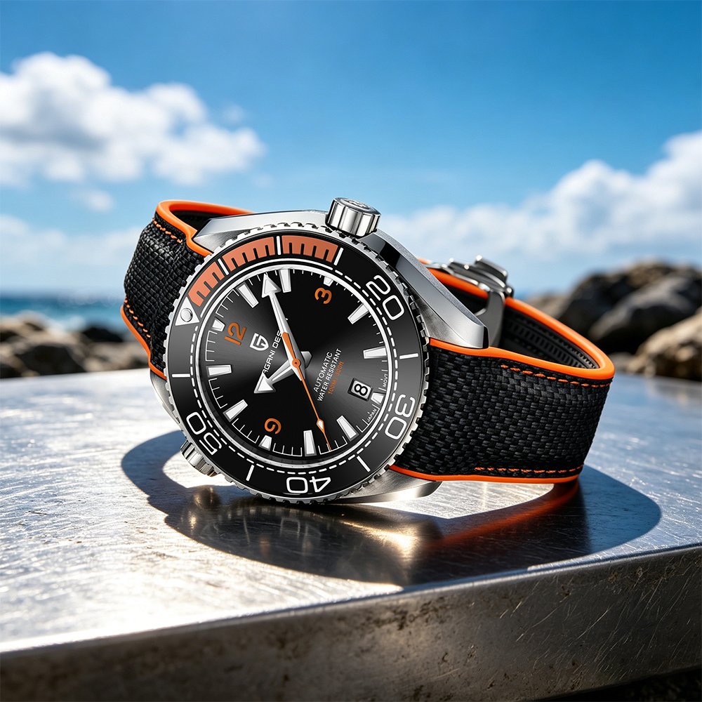 Rubber Strap Diver - PAGANI DESIGN Dalış Saati 100M Su