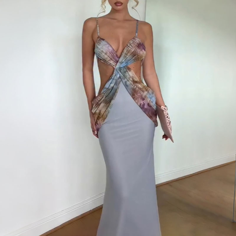 Mesh Strap Metal - Moda Metal Dekorasyon Sırtı Açık Parti