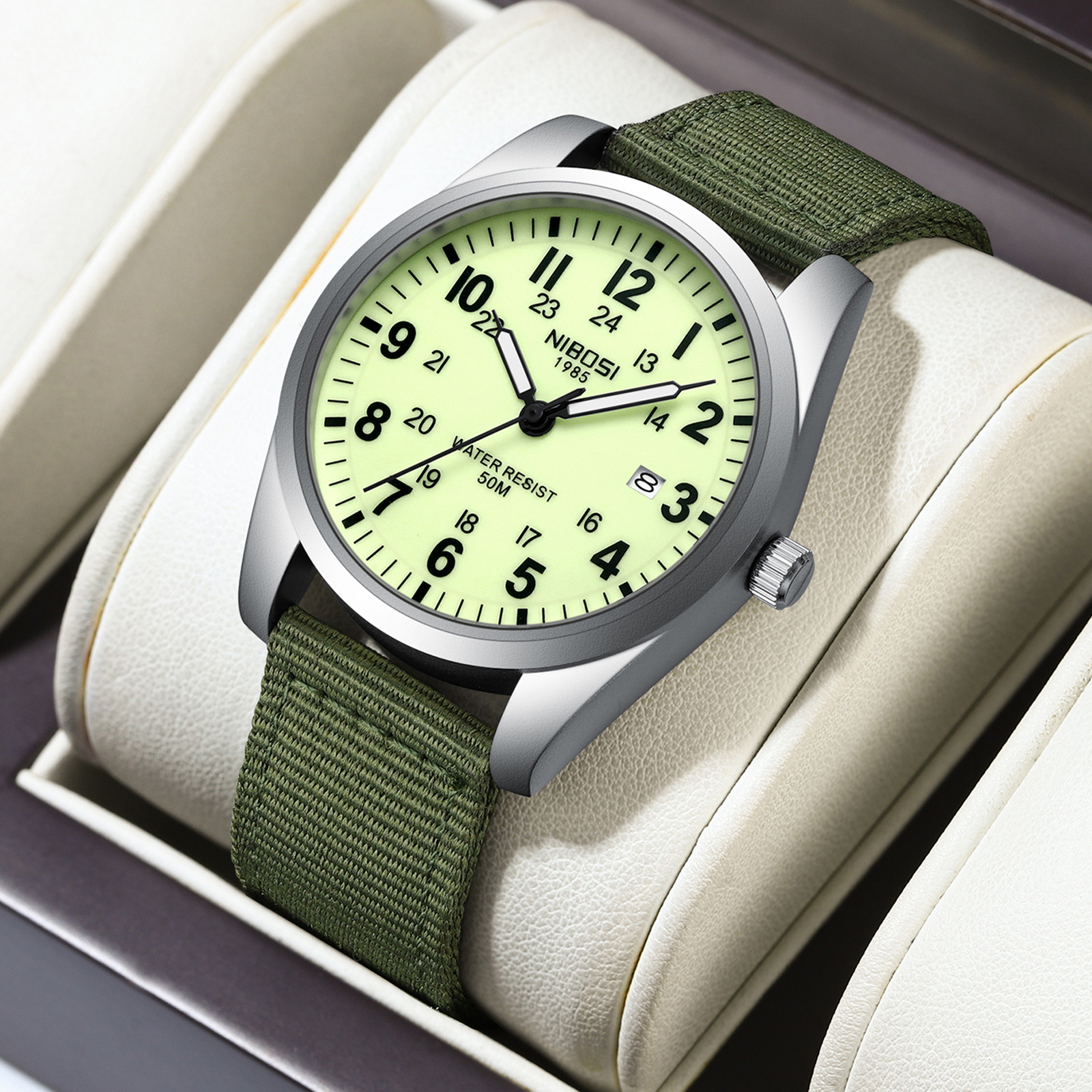 Tropic Strap Vintage - NIBOSI Erkek Saatler Analog Askeri Saat