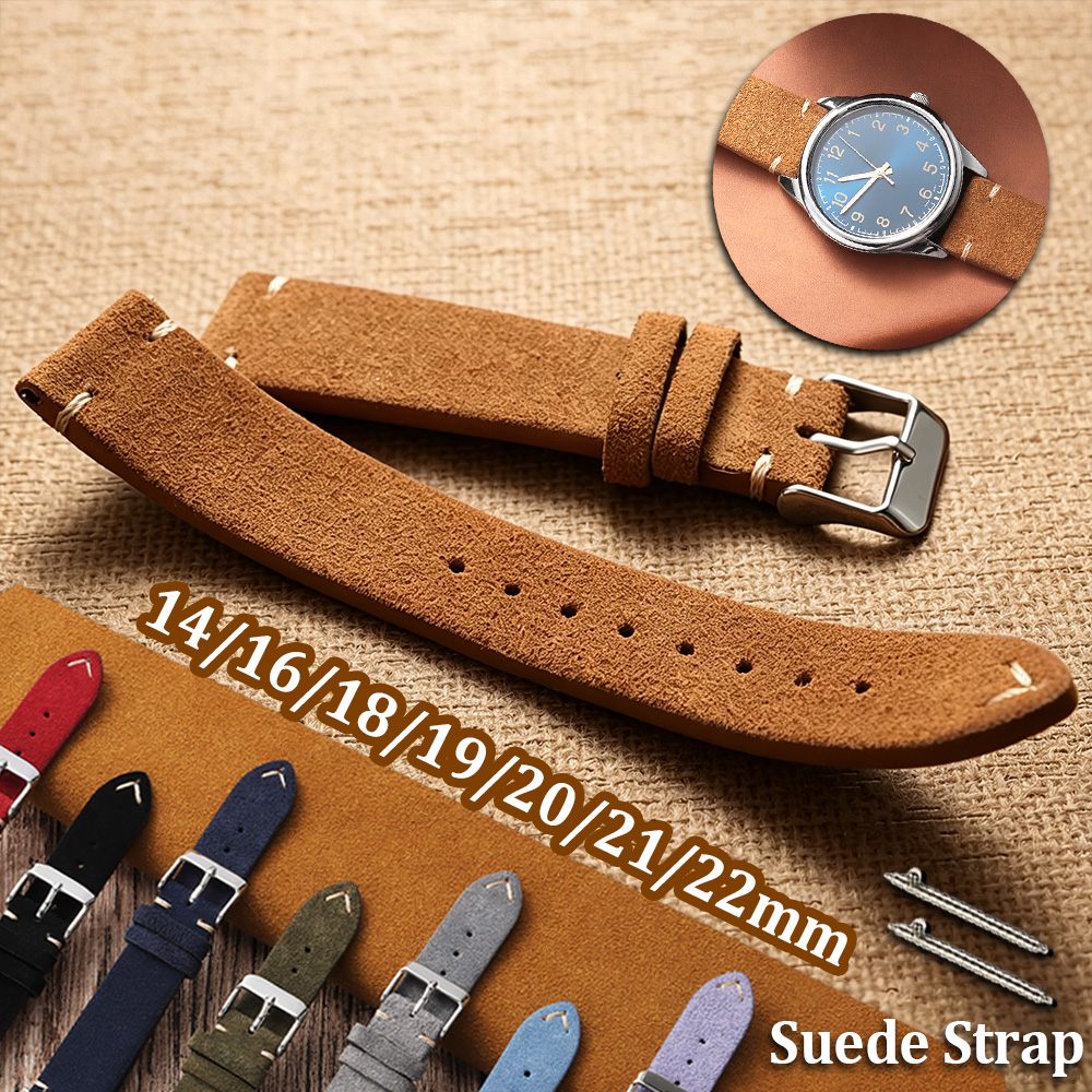 Suede Strap Watch - 14 16 18 19 20 21