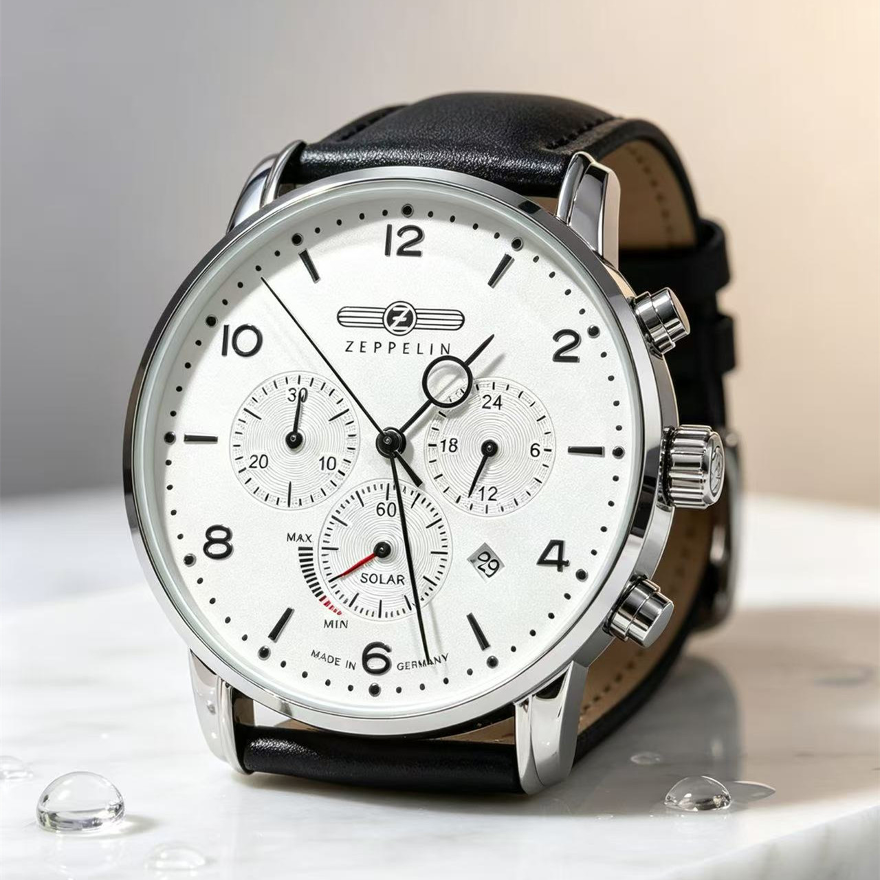 Leather Watch Band Men - Zeppelin Airship Otomatik Tarih Göstergeli Erkek