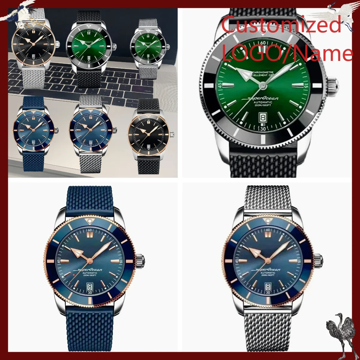 Rubber Strap Diver - A1212 Mağazası Özel Tasarım Saatler 46mm