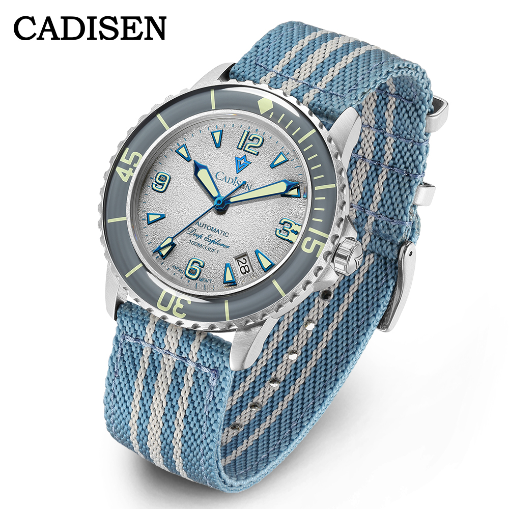 Canvas Strap Watch - CADISEN Derin Explorer MIYOTA 8215 Otomatik