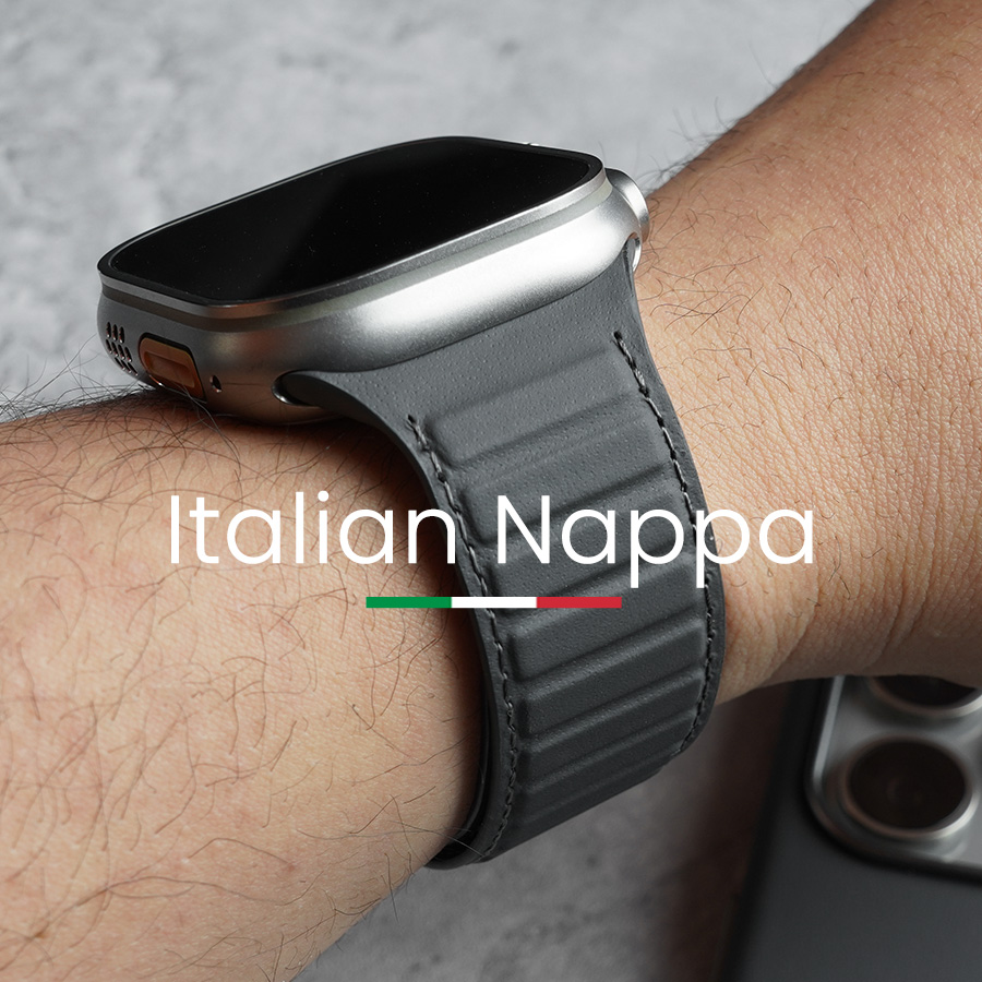Suede Strap Watch - Manyetik Nappa Hakiki Kayış Apple Watch