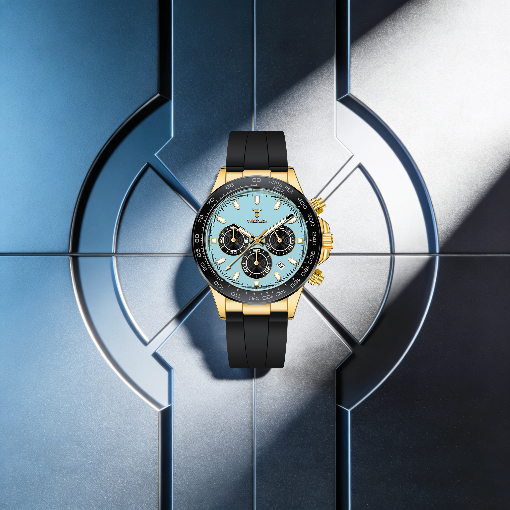 Rubber Strap Diver - TYBERLEY Sofistike Zarafet Erkek Kuvars Saat
