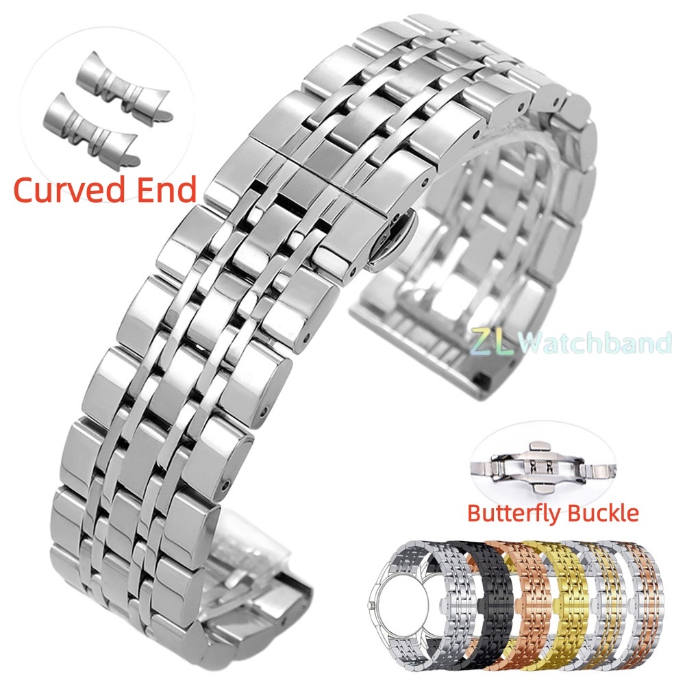 Suede Strap Watch - 12/14/16/18/19/20/21/22/24mm katı paslanmaz çelik saat kayışı