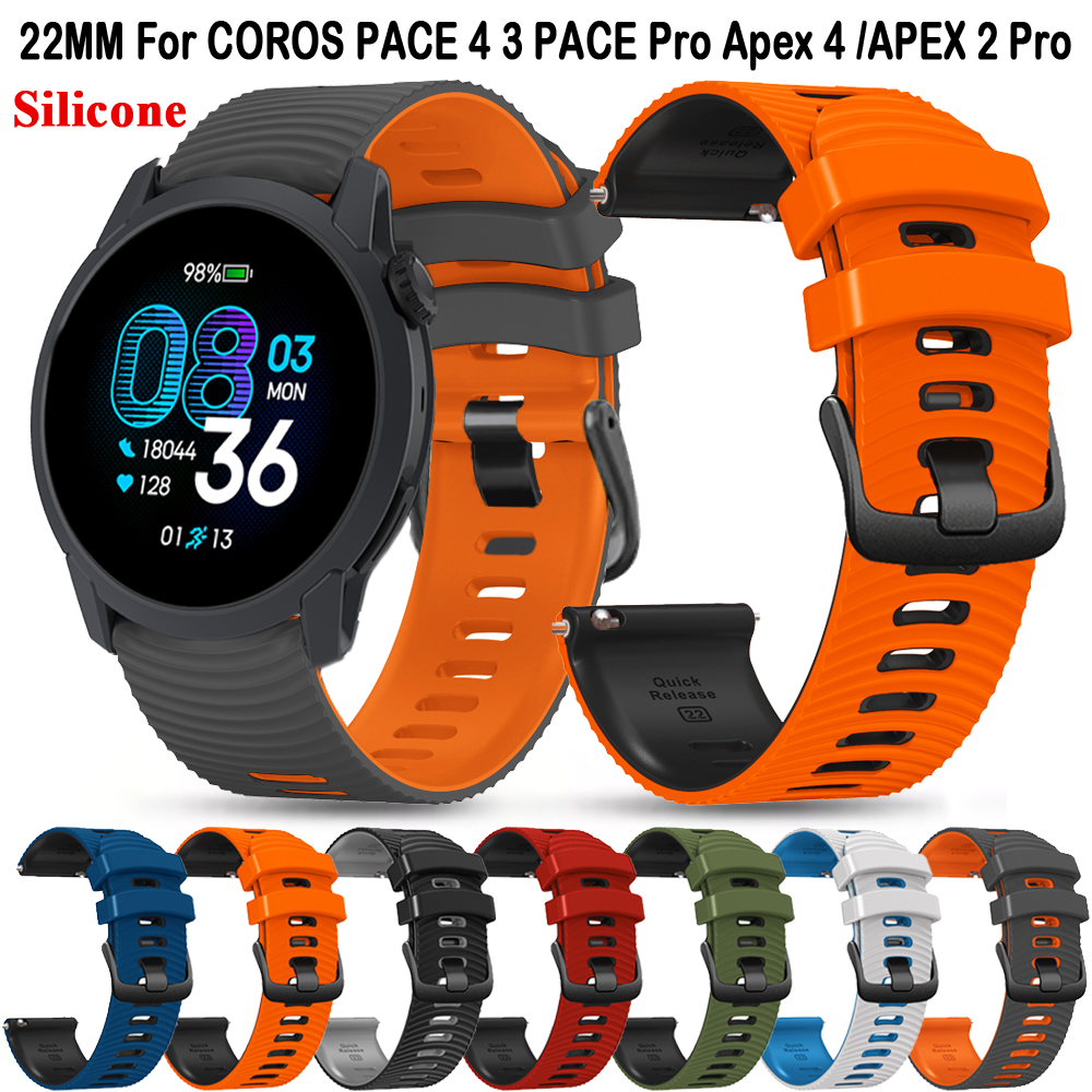Silicone Watch Band 22Mm - COROS Apex 4 42mm/APEX 2 Pro