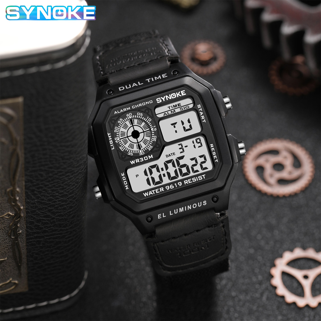 Synoke Açık Askeri dijital saa - Canvas Strap Watch incelemesi ve fiyatı