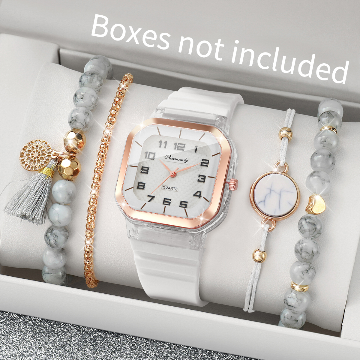 5 adet moda kare kadranlı kadı - Silicone Band Women incelemesi ve fiyatı