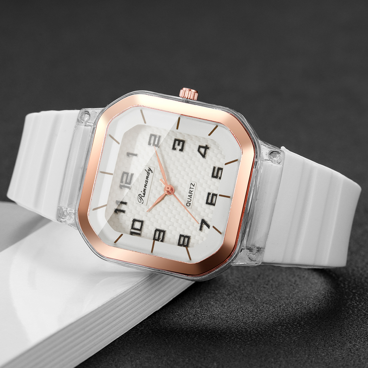5 adet moda kare kadranlı kadı - Silicone Band Women incelemesi ve fiyatı