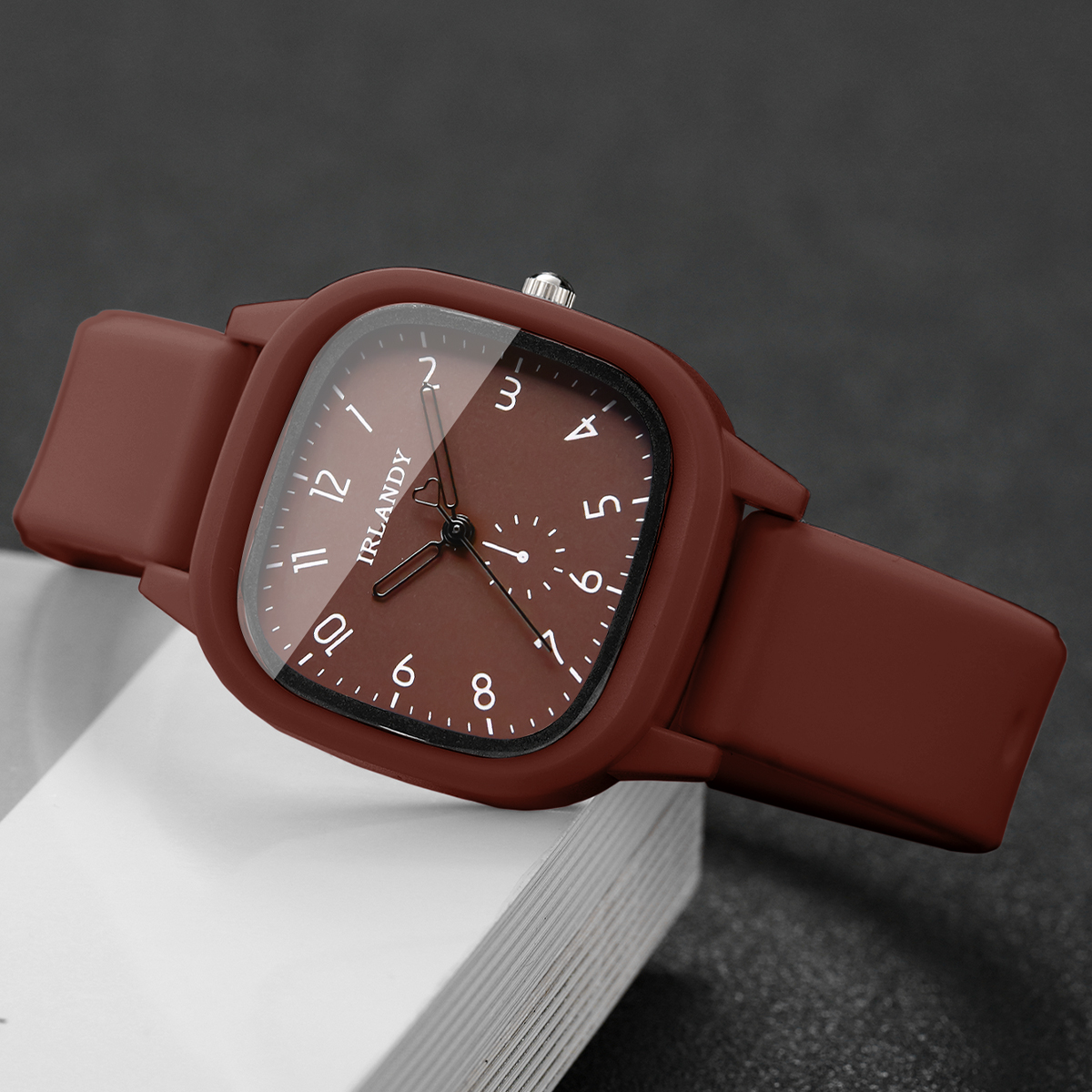 2 adet/takım moda kare arapça  - Silicone Band Women incelemesi ve fiyatı