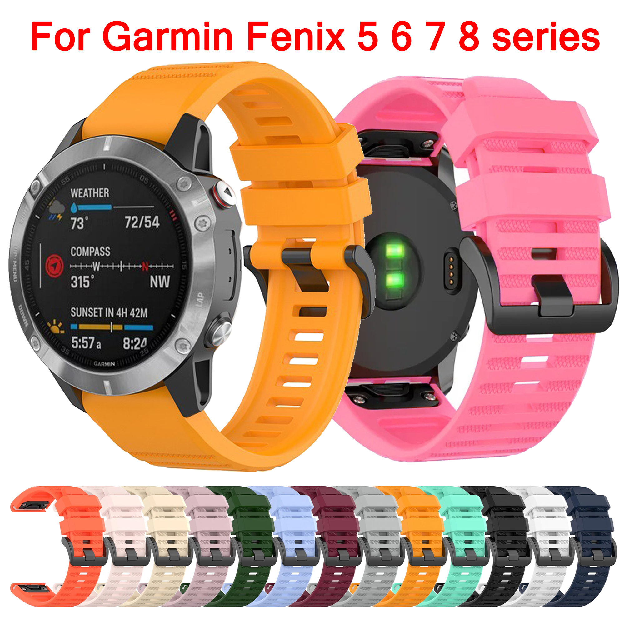 QuickFit 26mm 20mm 22mm Garmin - Silicone Watch Band 22Mm incelemesi ve fiyatı