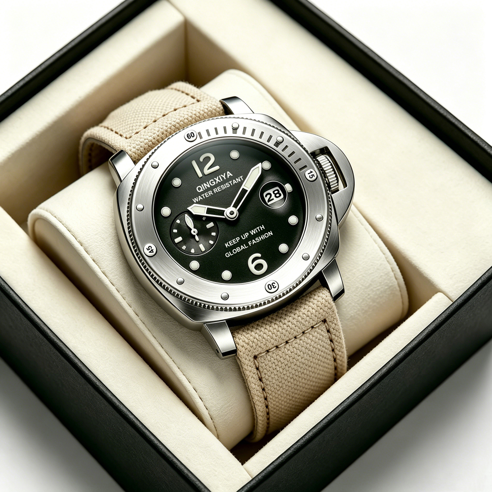 QINGXIYA Spor Kanvas Kayış Erk - Canvas Strap Watch incelemesi ve fiyatı