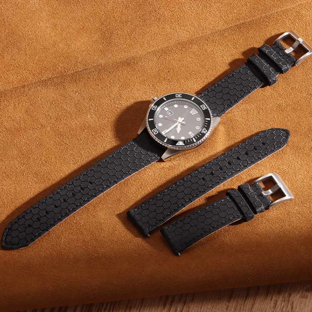 20mm 22mm Pürüzsüz Hakiki Nayl - Perlon Strap Woven incelemesi ve fiyatı
