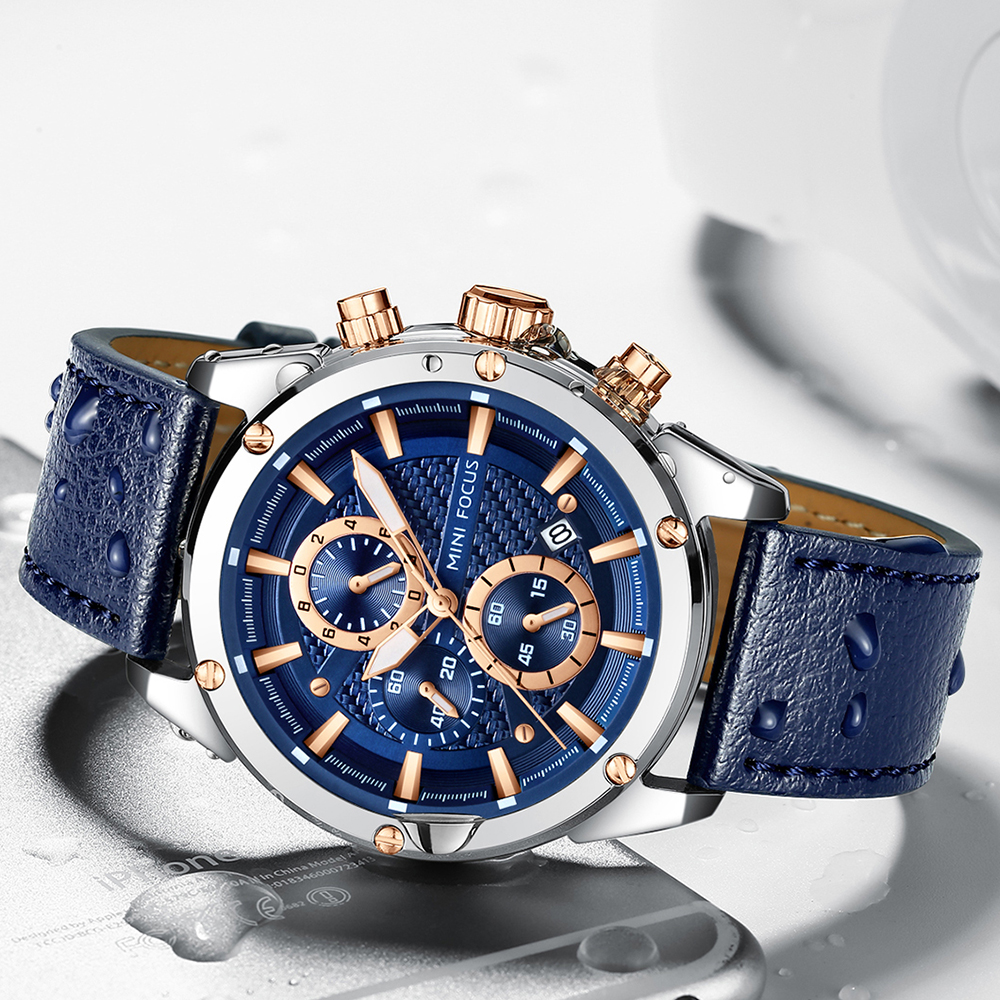 MINI FOCUS İş kuvars saatler A - Leather Watch Band Men incelemesi ve fiyatı