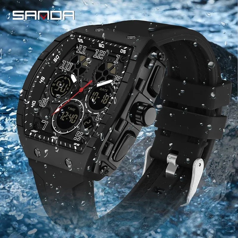 SANDA 6157 Yeni Moda Erkek Ele - Rubber Strap Diver incelemesi ve fiyatı