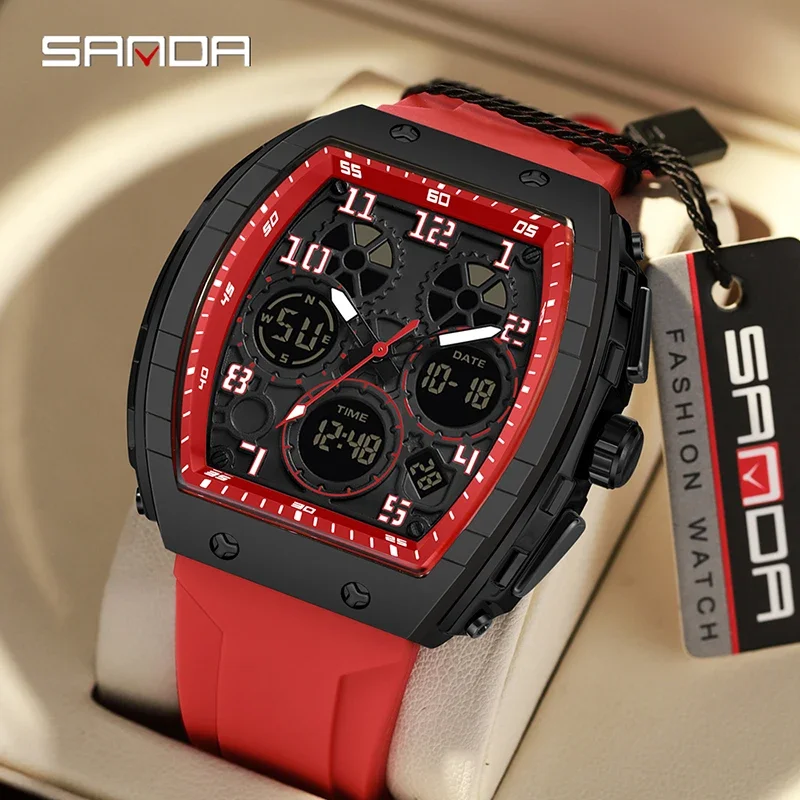 SANDA 6157 Yeni Moda Erkek Ele - Rubber Strap Diver incelemesi ve fiyatı