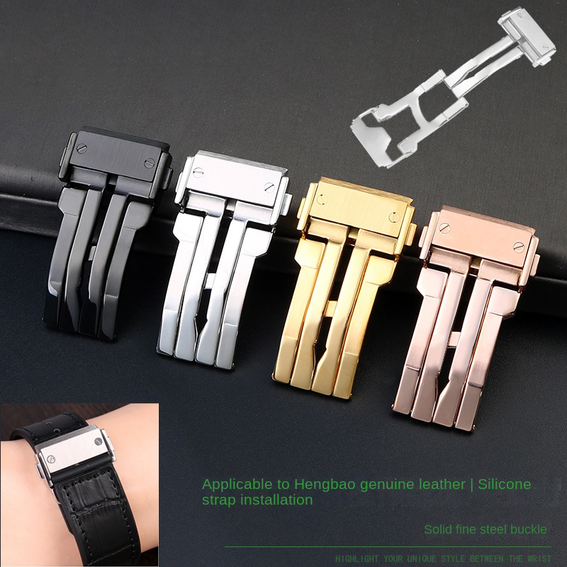 18 22mm Katı Paslanmaz Çelik T - Leather Watch Band Men incelemesi ve fiyatı