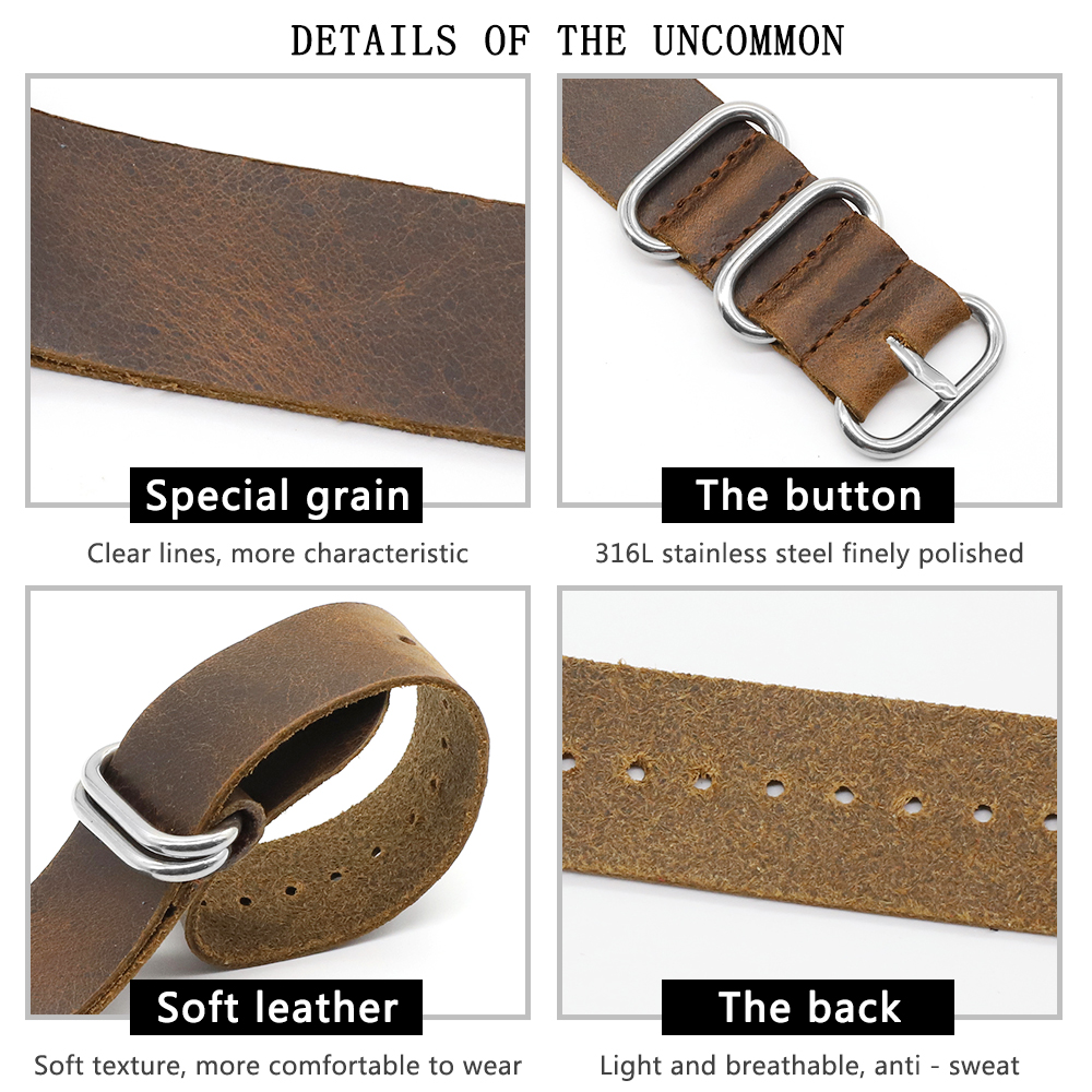 Hakiki Deri saat kayışı 18mm 2 - Nato Strap Nylon incelemesi ve fiyatı