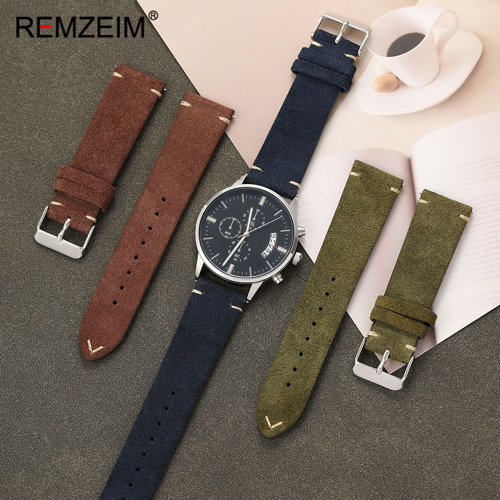 Unisex Süet Deri Saat Kayışı 1 - Suede Strap Watch incelemesi ve fiyatı