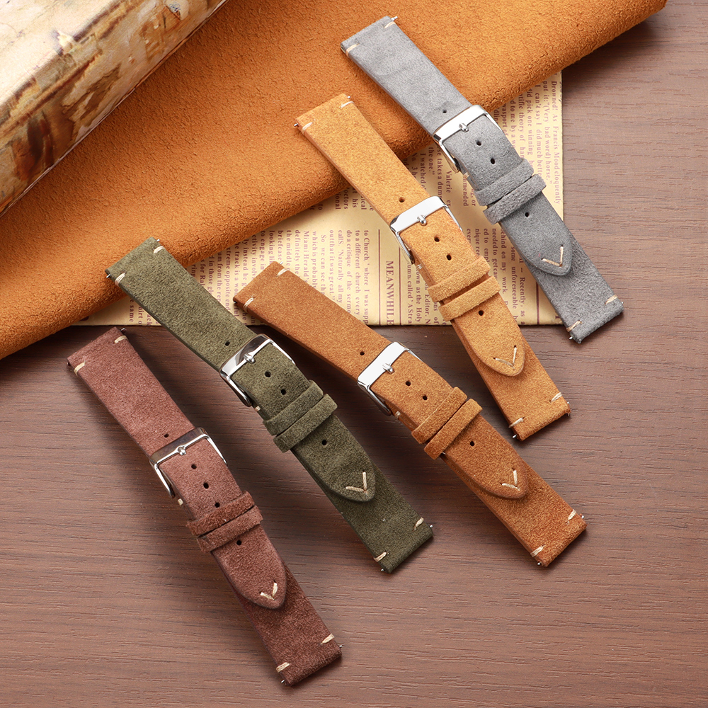 14 16 18 19 20 21 22mm Hızlı Ç - Suede Strap Watch incelemesi ve fiyatı