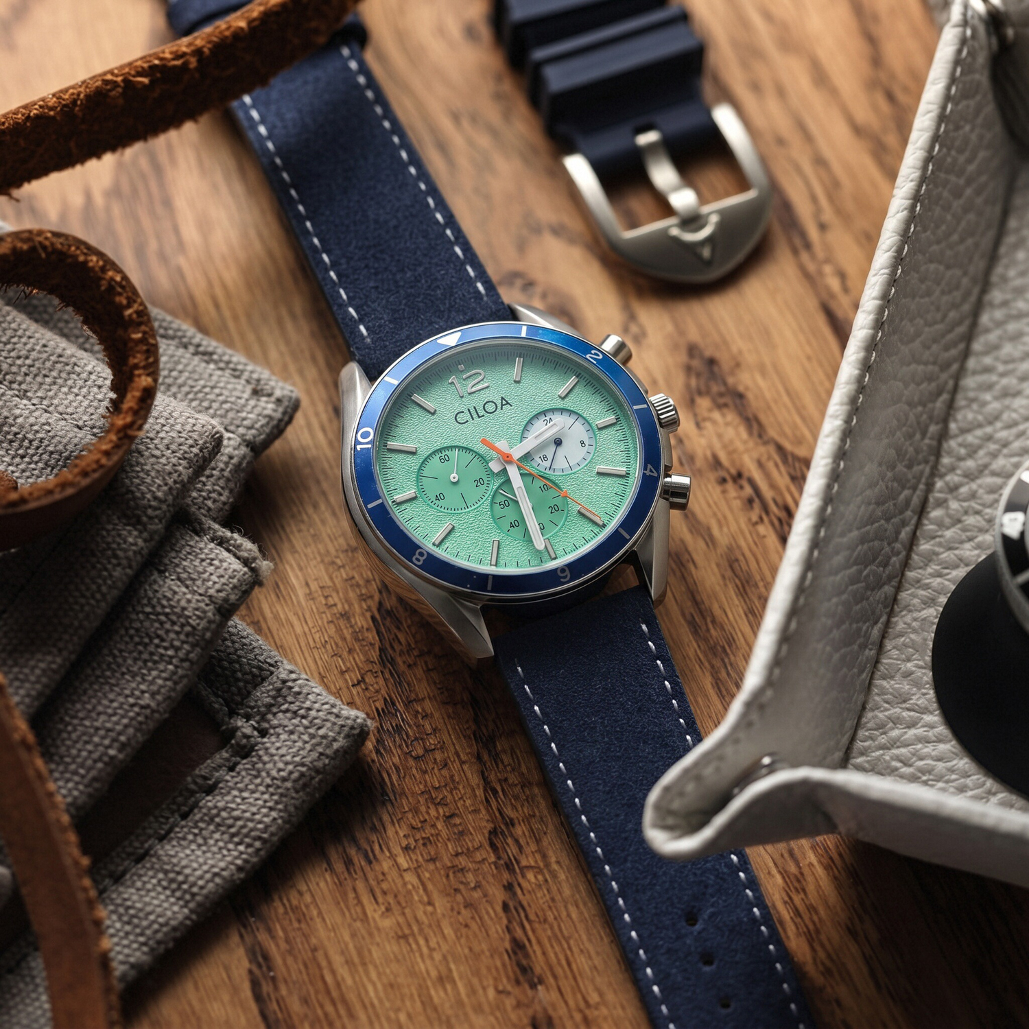 CILOA Erkek Kronograf Saati Na - Suede Strap Watch incelemesi ve fiyatı