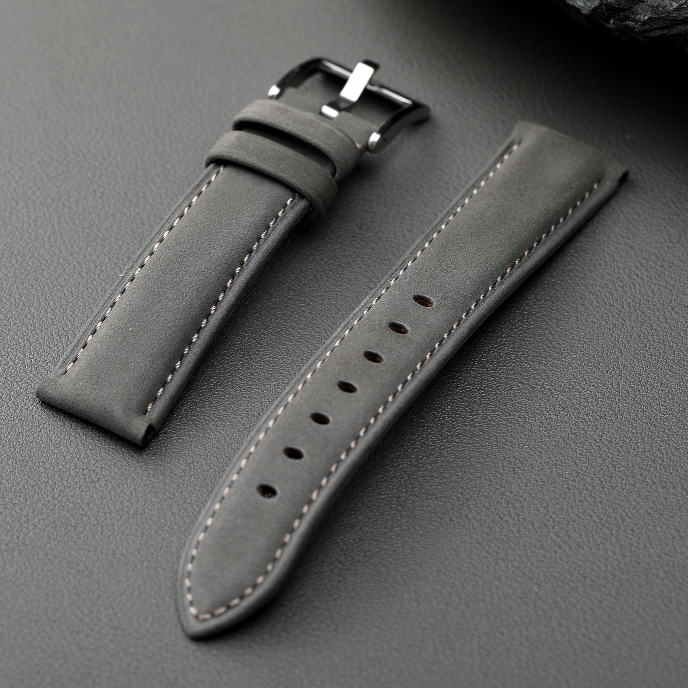 El yapımı gri hakiki deri kayı - Suede Strap Watch incelemesi ve fiyatı