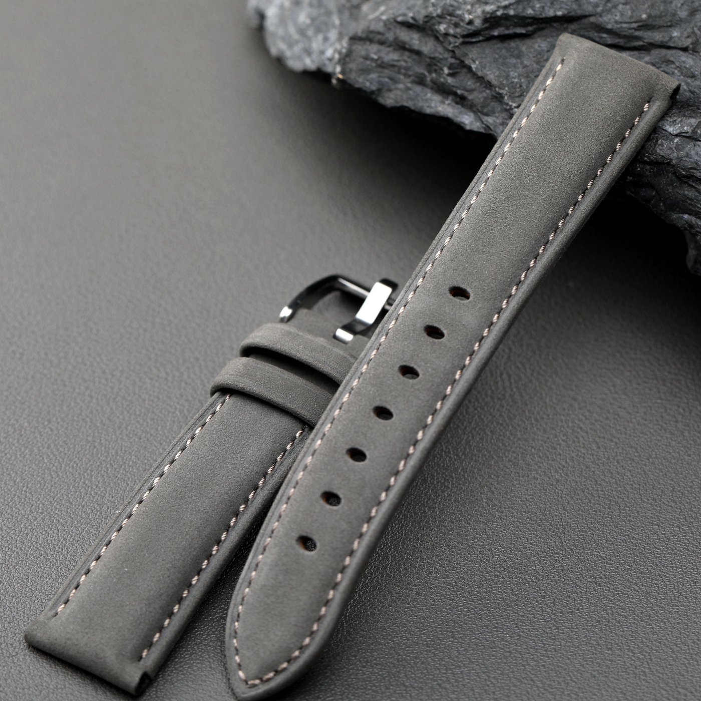 El yapımı gri hakiki deri kayı - Suede Strap Watch incelemesi ve fiyatı