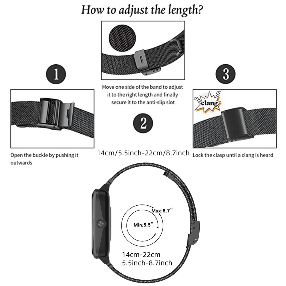 Fitbit Versa 4/Versa 3/Sense/S - Mesh Strap Metal incelemesi ve fiyatı