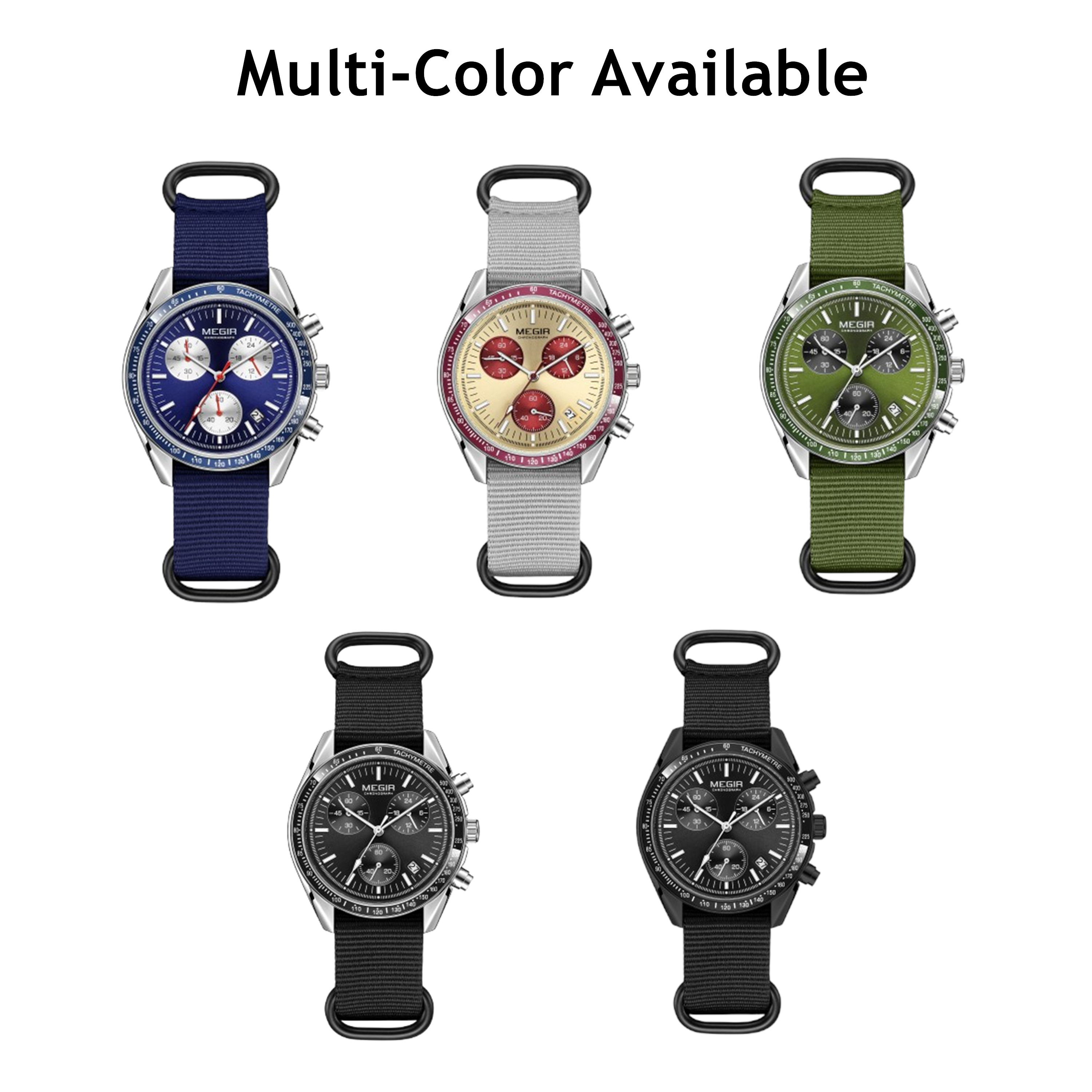 MEGIR Kronograf Kanvas Kayış E - Canvas Strap Watch incelemesi ve fiyatı