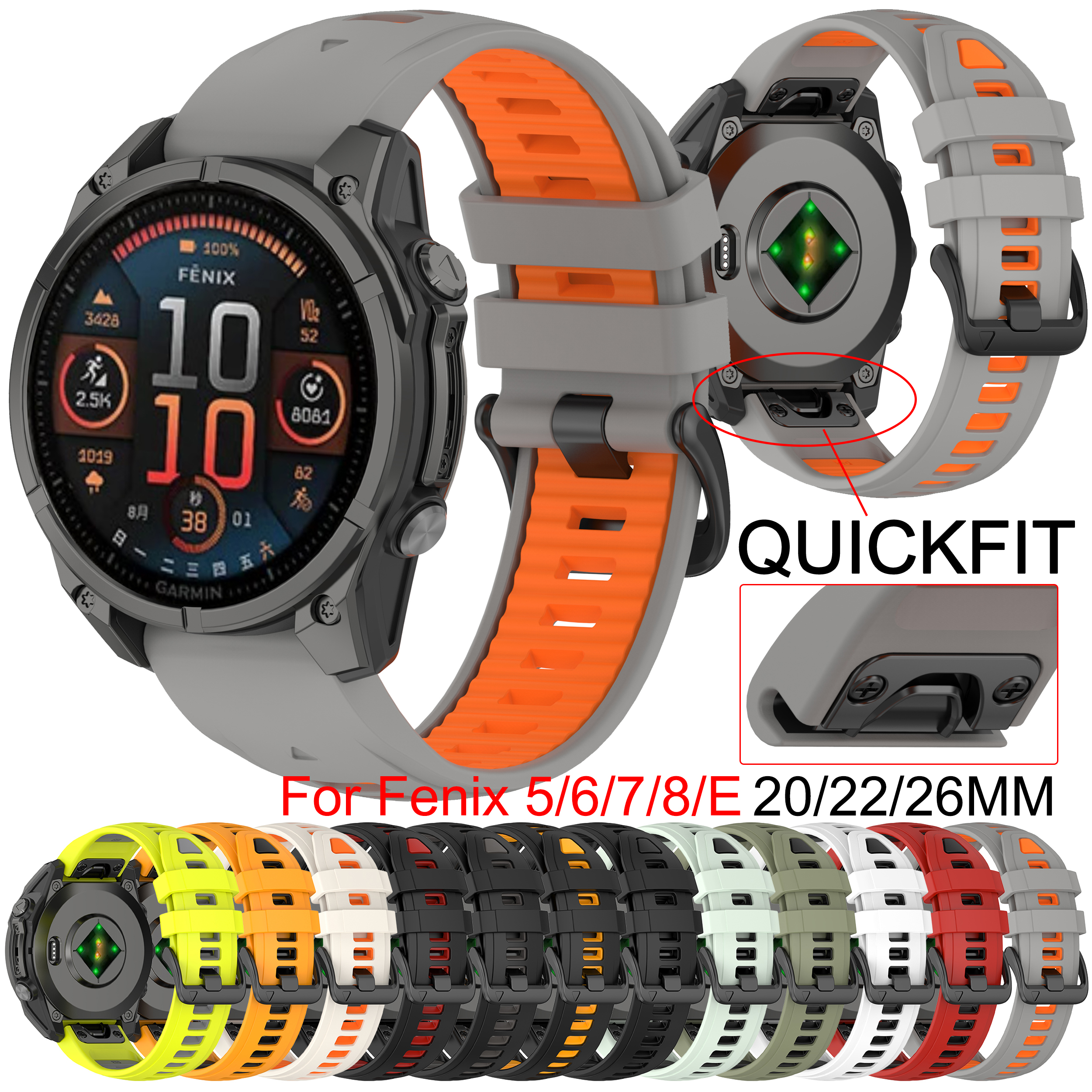 QuickFit 20mm 22mm 26mm Kayış  - Silicone Watch Band 22Mm incelemesi ve fiyatı