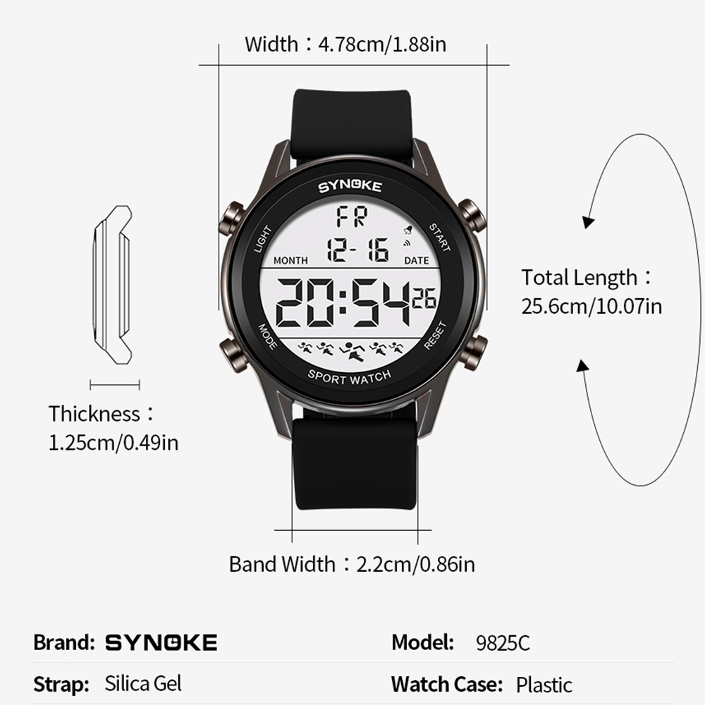 Erkekler için dijital saatler  - Rubber Strap Diver incelemesi ve fiyatı