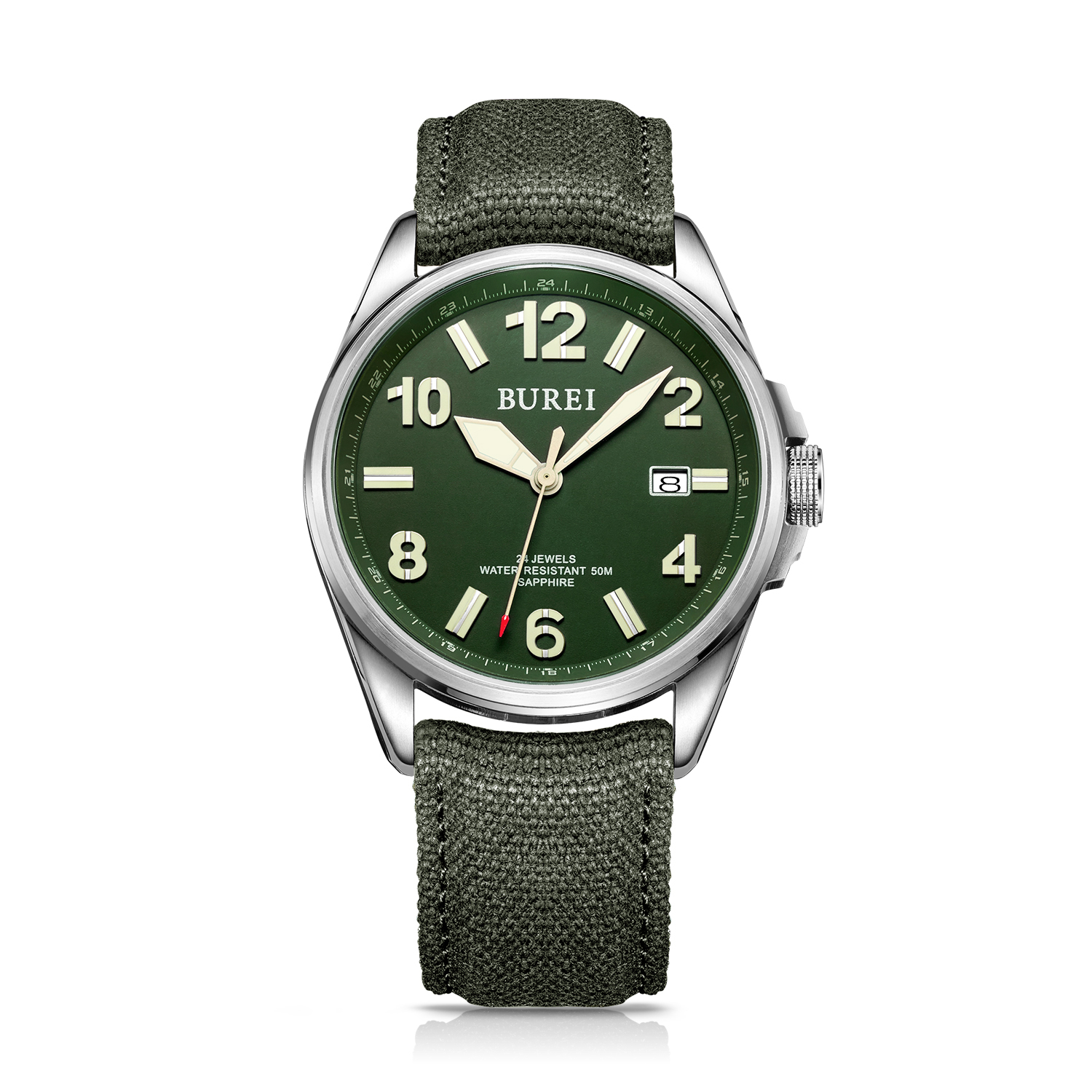 NH35 BUREI lüks marka erkekler - Canvas Strap Watch incelemesi ve fiyatı