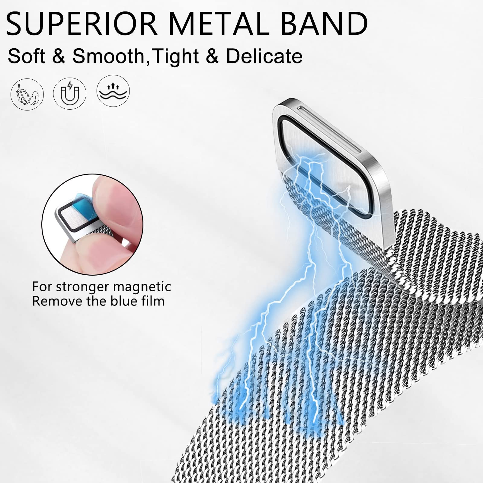 Milanese döngü fitbit şarj 6 5 - Milanese Loop Magnetic incelemesi ve fiyatı