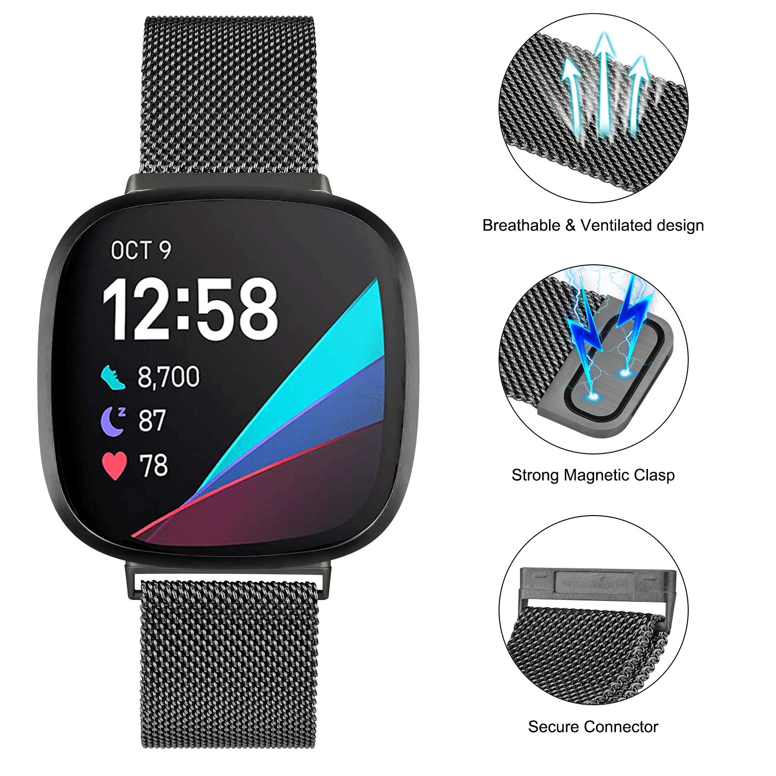 Milanese Loop kayışı, Fitbit V - Milanese Loop Magnetic incelemesi ve fiyatı