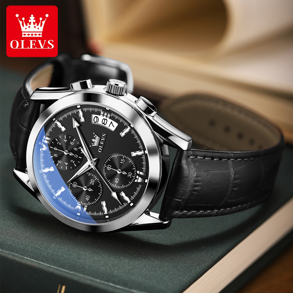 OLEVS Üst Marka Lüks Erkek Izl - Leather Watch Band Men incelemesi ve fiyatı
